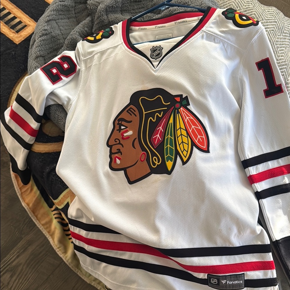 Fanatics White Jersey with Black and Red Accents